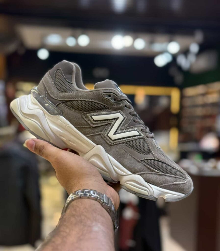 First Copy New Balance Cushioned Running-Style Sneakers – Supportive Midsole, Mesh Upper, Grey