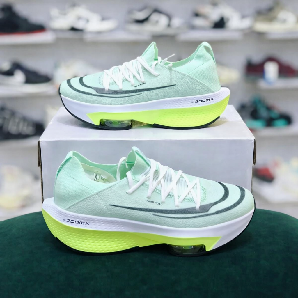 Nike ZoomX Green White Shoes Second Copy | Lightweight Gym & Running Sneakers Under 2000